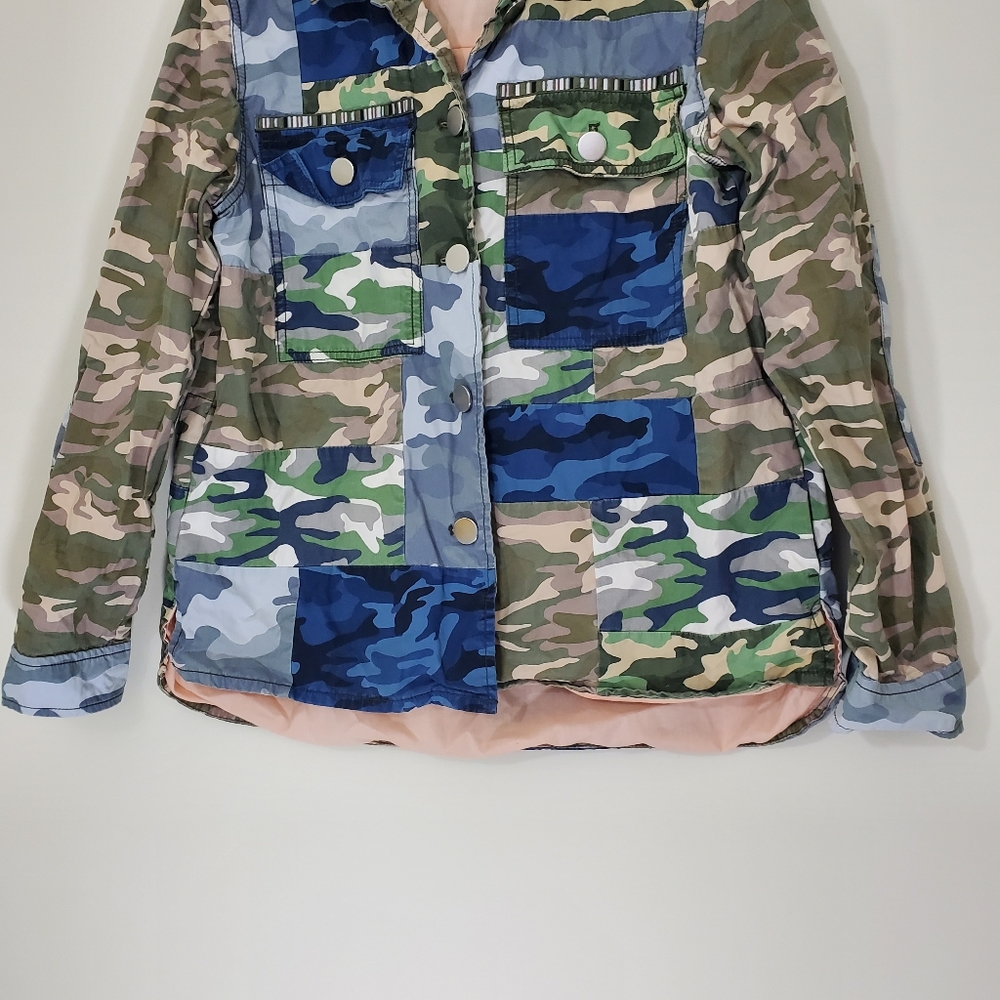 Gap Multicolored Patchwork Camouflage Cotton Jack… - image 4